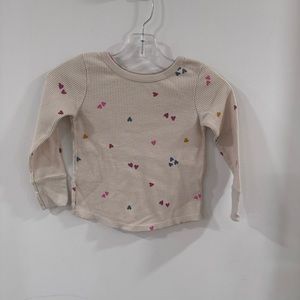 Heart LS waffle tee